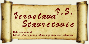 Veroslava Stavretović vizit kartica